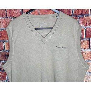 Atlanta Hawks NBA Men’s Beige Sleeveless V-Neck XXL Sweater Vest Cutter & Buck